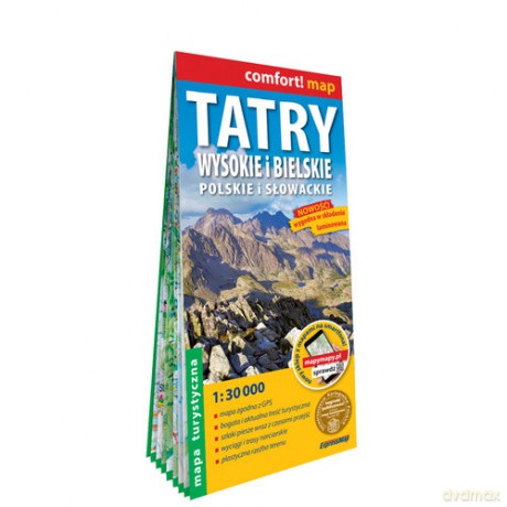 Tatry Wysokie i Bielskie polskie i słowackie laminowana mapa turystyczna 1:30 000