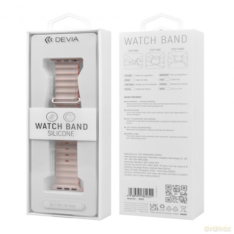 Devia pasek Deluxe Sport6 do Apple Watch 38mm/ 40mm/ 41mm czarny-pomarańczowy