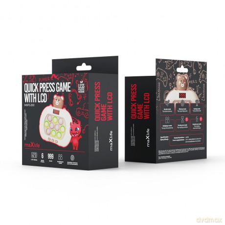 Maxlife przenośna gra Pop it MXPS-200 miś z wyświetlaczem