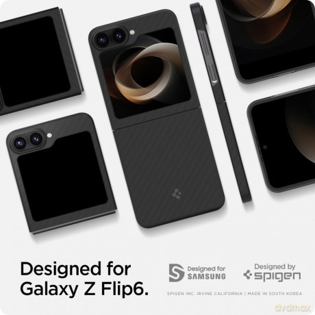 Spigen nakładka AirSkin do Samsung Galaxy Z Flip 6 Aramidowy czarna