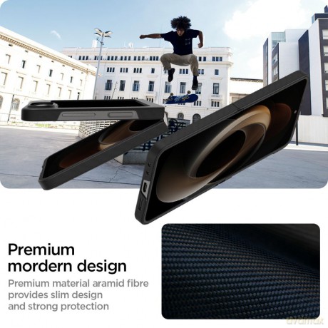 Spigen nakładka AirSkin do Samsung Galaxy Z Flip 6 Aramidowy czarna