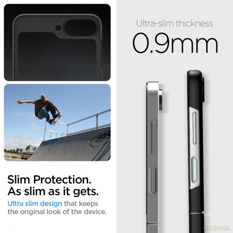 Spigen nakładka AirSkin do Samsung Galaxy Z Flip 6 Aramidowy czarna