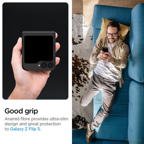 Spigen nakładka AirSkin do Samsung Galaxy Z Flip 6 Aramidowy czarna