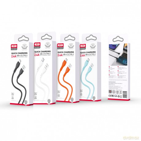 XO kabel NB240 USB - Lightning 1,0m 2,4A niebieski