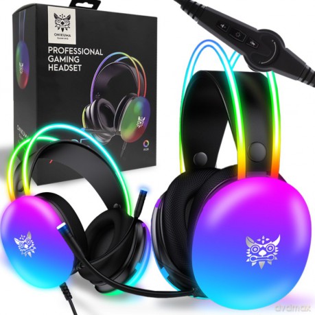 ONIKUMA X25 Słuchawki gamingowe nauszne RGB
