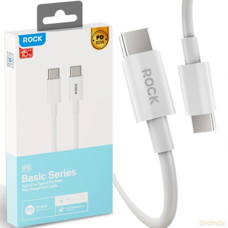 ROCK P8 Kabel USB-C do USB-C PD 60W 100cm