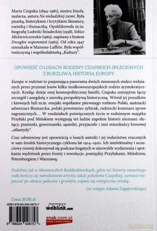 Europa w rodzinie. Czas odmieniony - Maria Czapska [KSIĄŻKA]