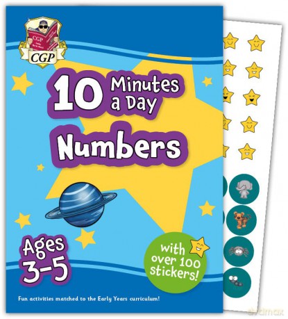 10 Minutes a Day Numbers for Ages 3-5 (with reward stickers) (CGP Reception Activity Books and Cards) [KSIĄŻKA]