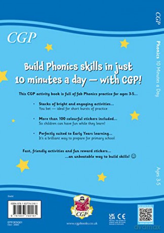 10 Minutes a Day Phonics for Ages 3-5 (with reward stickers) (CGP Reception Activity Books and Cards) [KSIĄŻKA]
