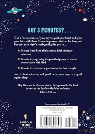 3-Minute Bedtime Prayers for Boys (3-Minute Devotions) - Janice Thompson [KSIĄŻKA]