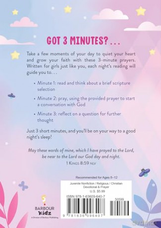 3-Minute Bedtime Prayers for Girls (3-Minute Devotions) - Janice Thompson [KSIĄŻKA]
