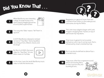 96 Facts About Bad Bunny: Quizzes, Quotes, Questions, and More! With Bonus Journal Pages for Writing! - Arie Kaplan [KSIĄŻKA]
