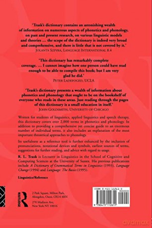 A Dictionary of Phonetics and Phonology (Linguistics) - R.L. Trask [KSIĄŻKA]