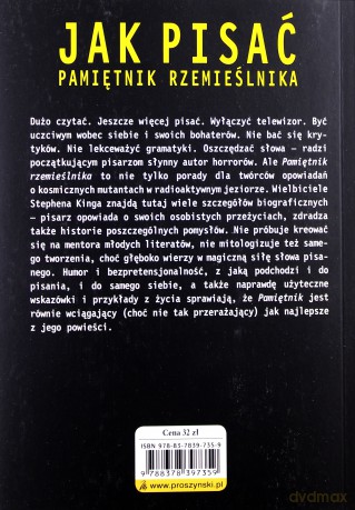 Jak Pisać Pamiętnik Rzemieślnika - Stephen King [KSIĄŻKA]