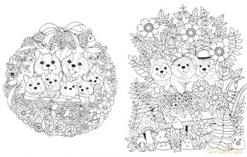 A Million Puppies: Paw-some Pooches to Colour (A Million Creatures to Colour) - Lulu Mayo [KSIĄŻKA]