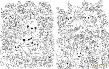 A Million Puppies: Paw-some Pooches to Colour (A Million Creatures to Colour) - Lulu Mayo [KSIĄŻKA]