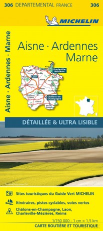 Aisne Ardennes Marne - Michelin Local Map 306: Map - Michelin