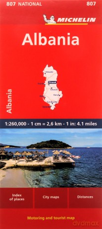 Albania - Michelin National Map 807 (Maps/Country (Michelin)) - Michelin