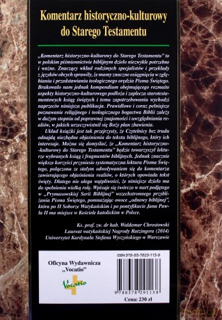 Komentarz Historyczno-Kulturowy Do Starego Testamentu [KSIĄŻKA]