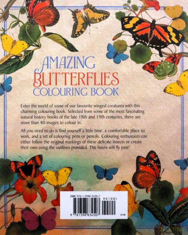Amazing Butterflies Colouring Book: Beautiful illustrations to inspire creativity (Arcturus Classic Nature Colouring) - David Woodroffe [KSIĄŻKA]