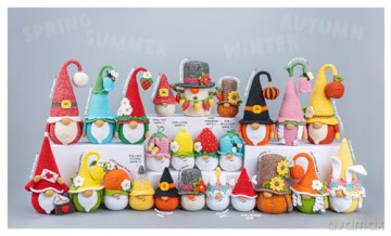 Amigurumi Gnomes: 24 Crochet Patterns for Every Season - Mufficorn [KSIĄŻKA]
