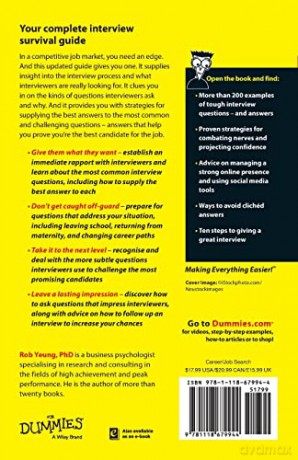 Answering Tough Interview Questions For Dummies - UK [KSIĄŻKA]