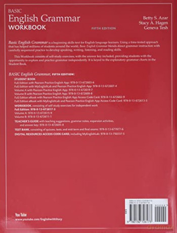 Azar-Hagen Grammar - (AE) - 5th Edition - Workbook - Basic English Grammar - Betty S. Azar [KSIĄŻKA]