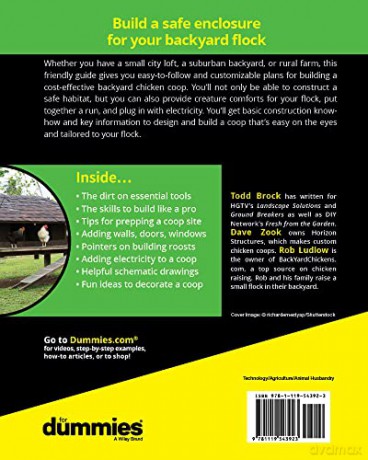 Building Chicken Coops For Dummies - Todd Brock [KSIĄŻKA]