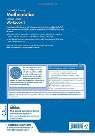 Cambridge Primary Mathematics Workbook 1 Second Edition: Hodder Education Group - Josh Lury Steph King [KSIĄŻKA]