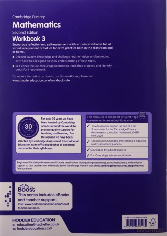 Cambridge Primary Mathematics Workbook 3 Second Edition: Hodder Education Group - Josh Lury Steph King [KSIĄŻKA]