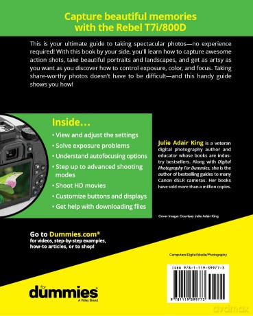 Canon EOS Rebel T7i/800D For Dummies - Julie Adair King [KSIĄŻKA]