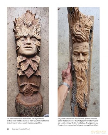 Carving Faces in Wood: Beginner's Guide to Creating Lifelike Eyes, Noses, Mouths, and Hair - Alec Lacasse [KSIĄŻKA]