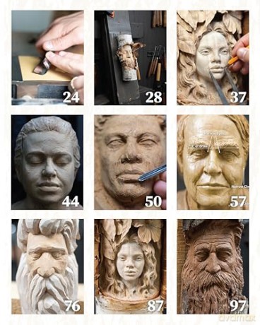 Carving Faces in Wood: Beginner's Guide to Creating Lifelike Eyes, Noses, Mouths, and Hair - Alec Lacasse [KSIĄŻKA]