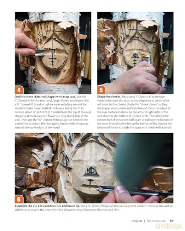 Carving Faces in Wood: Beginner's Guide to Creating Lifelike Eyes, Noses, Mouths, and Hair - Alec Lacasse [KSIĄŻKA]