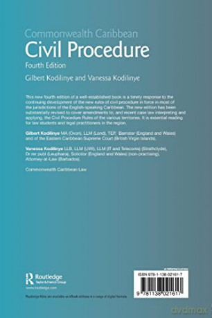 Commonwealth Caribbean Civil Procedure (Commonwealth Caribbean Law) - Gilbert Kodilinye [KSIĄŻKA]