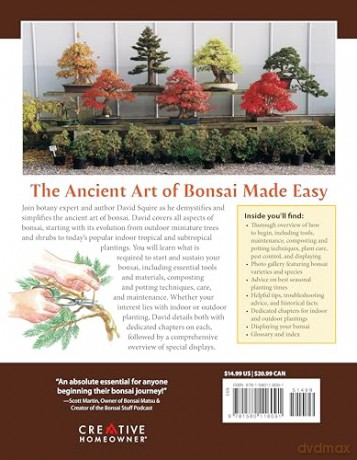 Complete Starter Guide to Bonsai: Growing from Seed or Seedling--Wiring, Pruning, Care, and Display - David Squire [KSIĄŻKA]