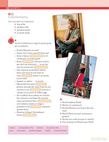 Contatti 2 Italian Intermediate Course 2nd Edition revised: Coursebook and CDs - Mariolina Freeth [KSIĄŻKA]