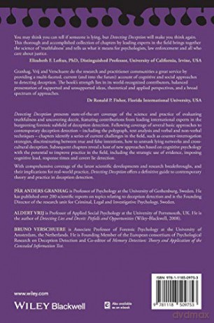 Detecting Deception: Current Challenges and Cognitive Approaches (Wiley Series in Psychology of Crime, Policing and Law) - Pr Anders Granhag [KSIĄŻKA]