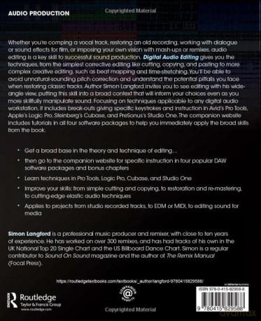 Digital Audio Editing: Correcting and Enhancing Audio in Pro Tools, Logic Pro, Cubase, and Studio One - Simon Langford [KSIĄŻKA]