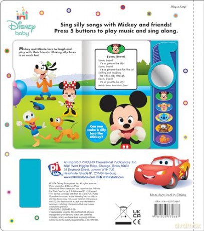 Disney Baby: Silly Songs Sound Book - Pi Kids [KSIĄŻKA]