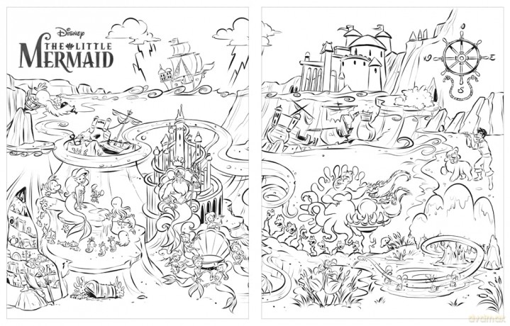 Disney Princess Magical Worlds Colouring Book - Walt Disney [KSIĄŻKA]