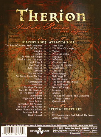 Therion: Adulruna Rediviva And Beyond (digipack) [3DVD]