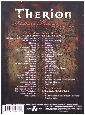 Therion: Adulruna Rediviva And Beyond (digipack) [3DVD]
