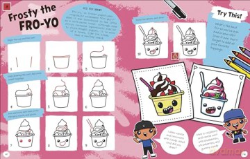 Draw with Art for Kids Hub Cute and Funny Foods (DK Bilingual Visual Dictionary) - Rob Jensen [KSIĄŻKA]