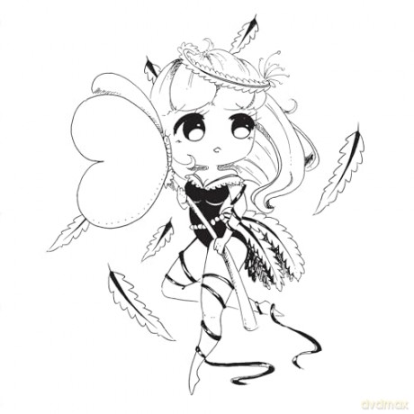 Dream of Chibis: Cute, Calm, Anime-Inspired Coloring (Dover Adult Coloring Books) - Lucy Wu [KSIĄŻKA]