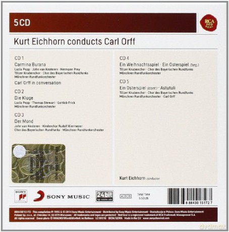 Kurt Eichhorn: Kurt Eichhorn Conducts Carl Orff (Sony Classical Masters) [5CD]