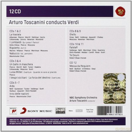 Arturo Toscanini: Arturo Toscanini Conducts Verdi (Sony Classical Masters) [12CD]