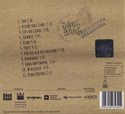 Dagadana: List Do Ciebie [CD]