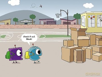 Friendbots: Blink and Block Build a Fort (I Can Read Comics Level 2) - Fang Vicky [KSIĄŻKA]