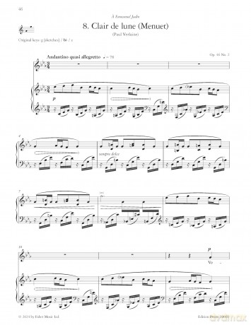 Gabriel Fauré Centenary Songbook (High Voice and Piano) (EP20001) - Gabriel Faur [KSIĄŻKA]